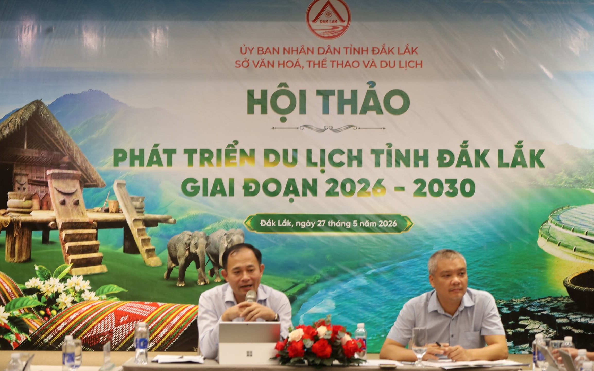 Ông Lê Phúc Long – Phó Giám đốc Sở VHTTDL phát biểu tại hội thảo
